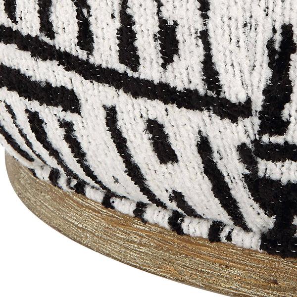 Home Fashion Dialogue Ottoman Black/Off White