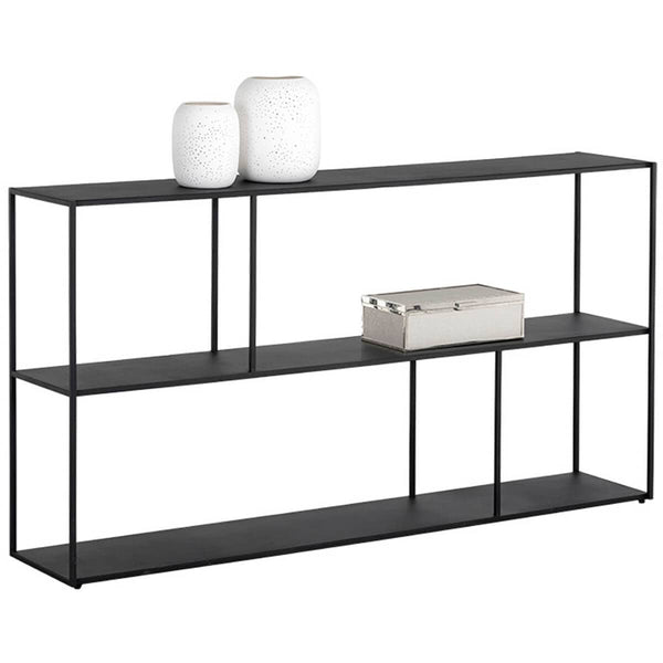 Home Fashion Eiffel Large Low Bookcase Black
