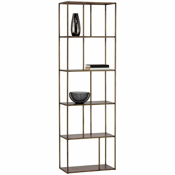 Home Fashion Eiffel Small Bookcase Antique Brass