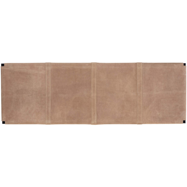 Home Fashion Elon Leather Bench Sueded Light Tan