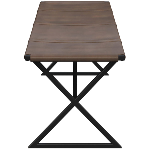 Home Fashion Elon Leather Bench Vintage Cognac