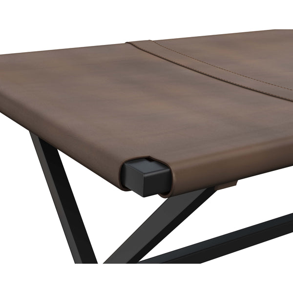 Home Fashion Elon Leather Bench Vintage Cognac