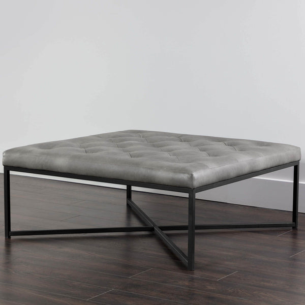 Home Fashion Endall Ottoman Black/Bravo Metal
