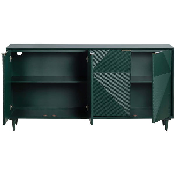 Home Fashion Evergreen 4 Door Sideboard Green
