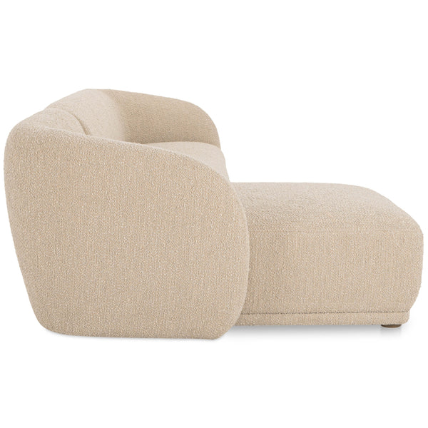 Home Fashion Faye Left Sectional Beige Boucle
