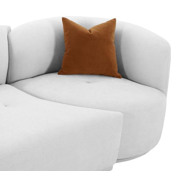 Home Fashion Fickle 2 Piece Modular LAF Sofa Grey