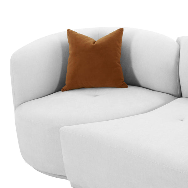 Home Fashion Fickle 2 Piece Modular RAF Sofa Grey