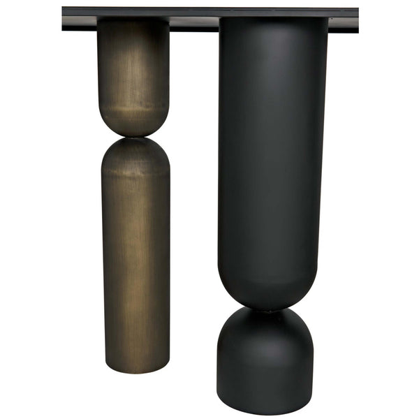 Home Fashion Figaro Console Matte Black/Aged Brass