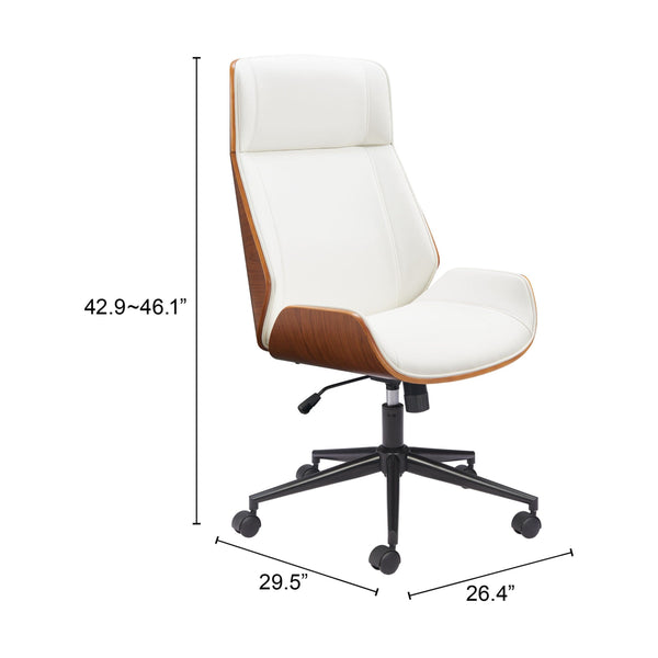 Home Fashion Flex High Back Office Chair White
