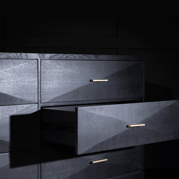 Home Fashion Forrest 6 Drawer Dresser Onyx Oak