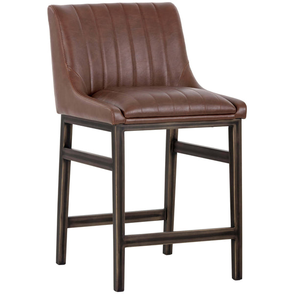 home fashion Halden Counter Stool Vintage Cognac
