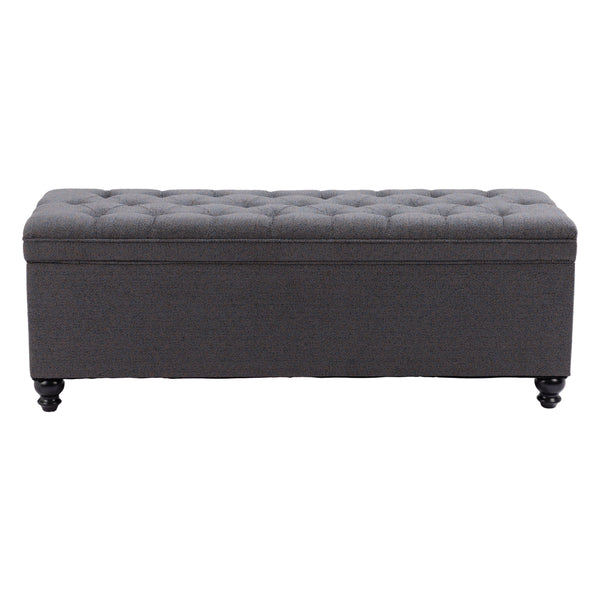 Home Fashion Halifax Storage Bench Gravel Gray