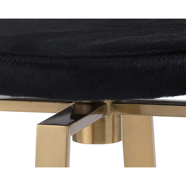 Home Fashion Hendrix Swivel Counter Stool Black