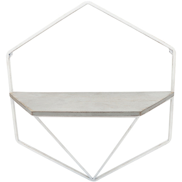 Home Fashion Hexagon Wall Shelf Gray