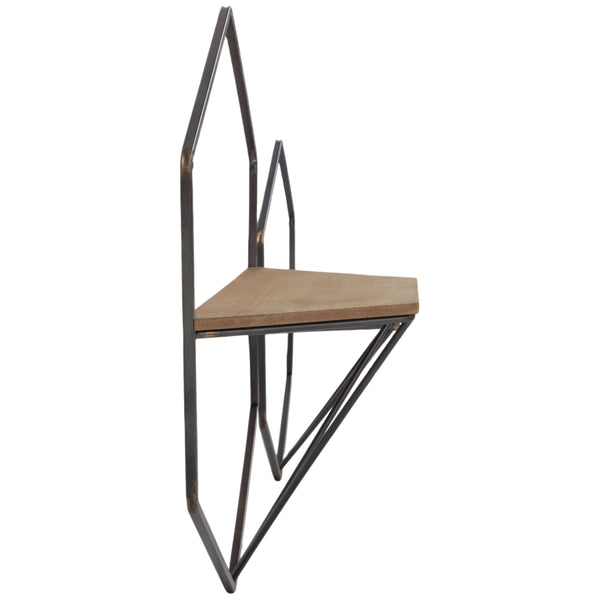 Home Fashion Hexagon Wall Shelves Brown Set Of 2