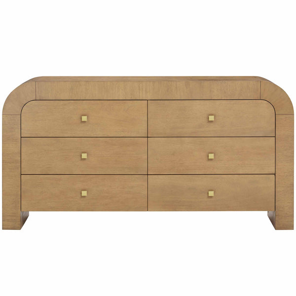 Home Fashion Hump 6 Drawer Dresser Natural