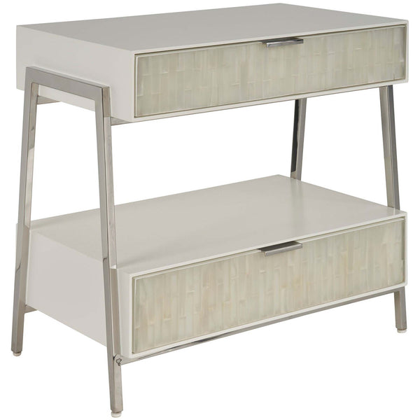 home fashion Ingrid 2 Drawer Nightstand Selenite