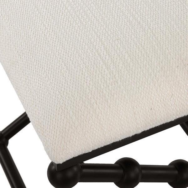 Home Fashion Iron Drops Small Bench White