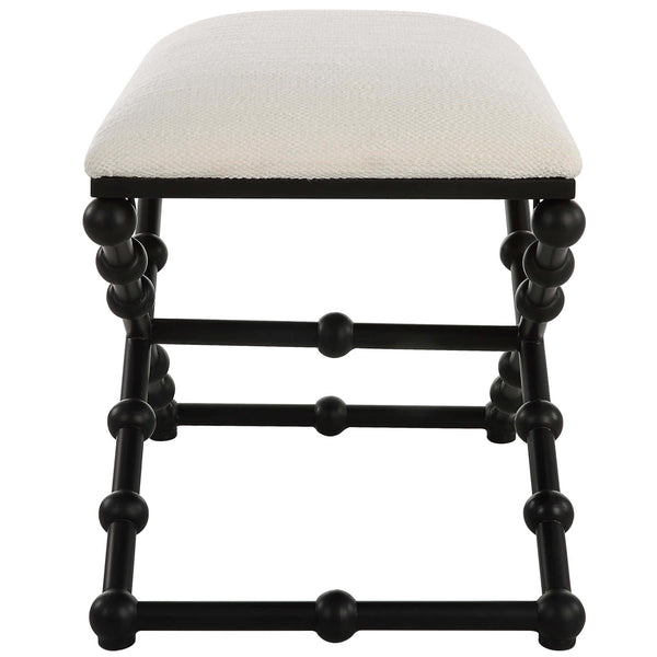 Home Fashion Iron Drops Small Bench White