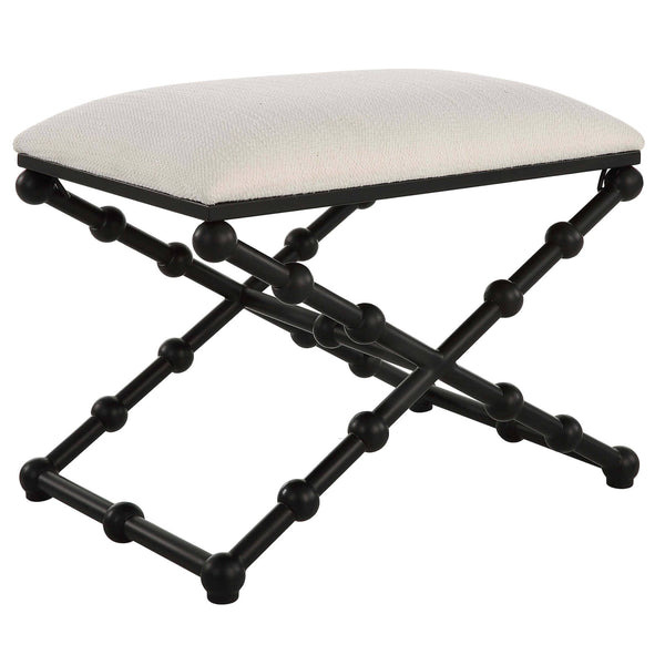 home fashion Iron Drops Small Bench White