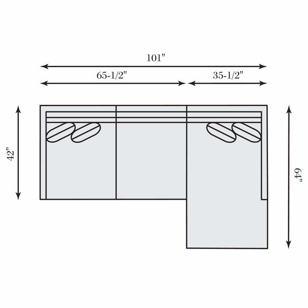Home Fashion Jolie Sectional 2 Piece