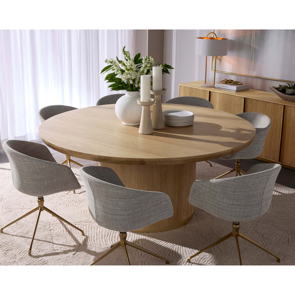 Home Fashion Kalla Round Dining Table Natural