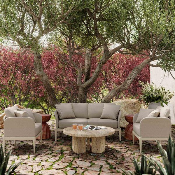Home Fashion Kapri Outdoor Modular Loveseat Taupe