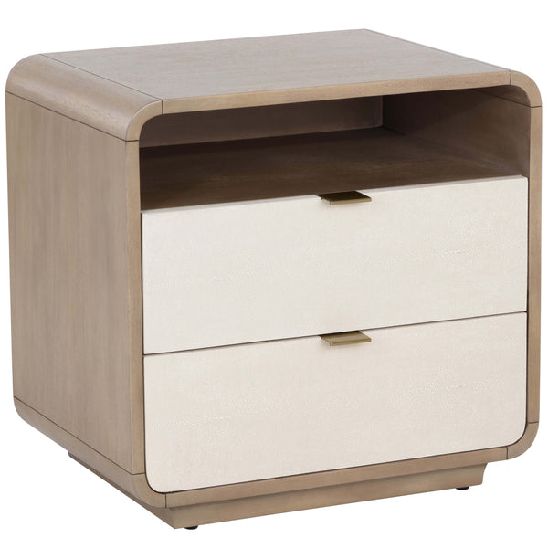 home fashion Kayden Nightstand Cream Shagreen