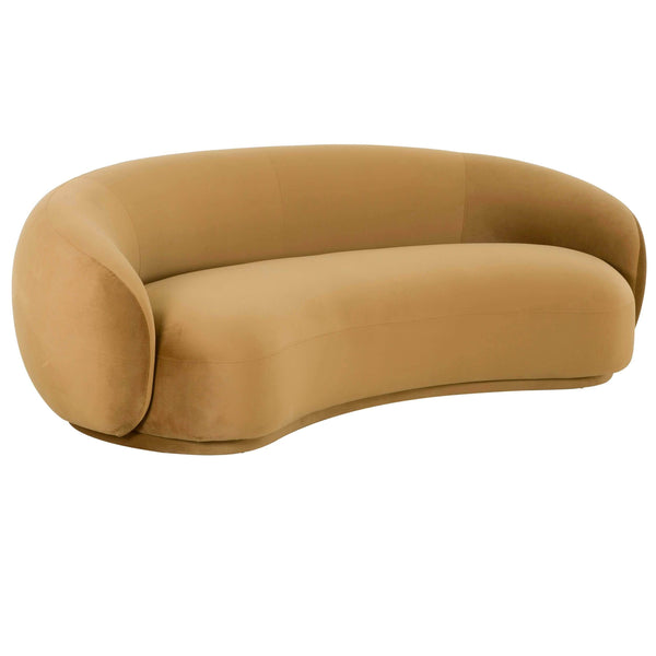Home Fashion Kendall Velvet Sofa Cognac
