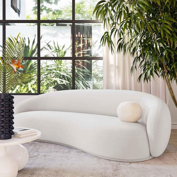 Home Fashion Kendall Velvet Sofa Cream