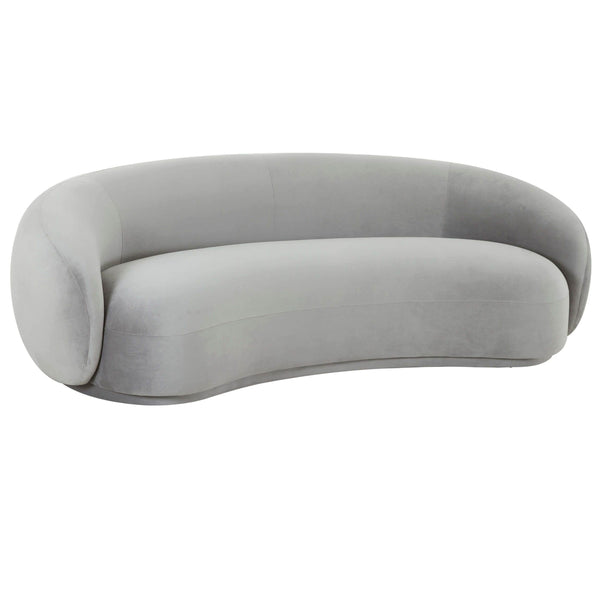 Home Fashion Kendall Velvet Sofa Light Grey