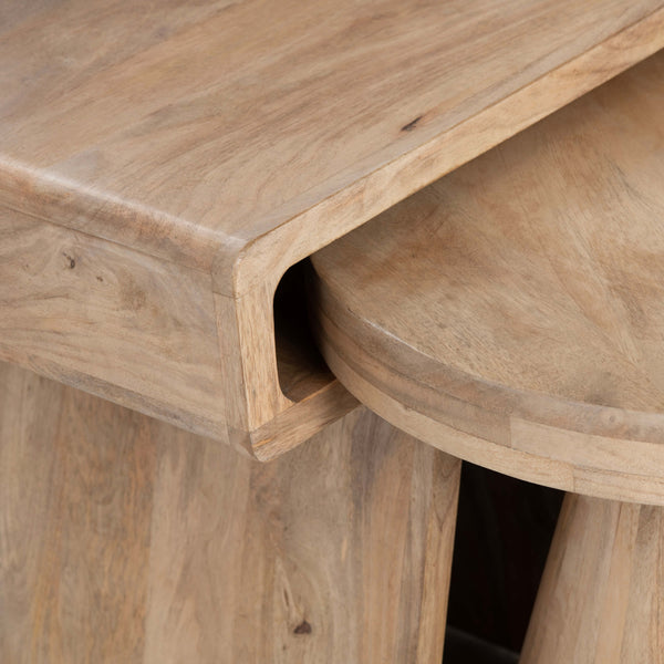 Home Fashion Keppler Nesting Tables Natural