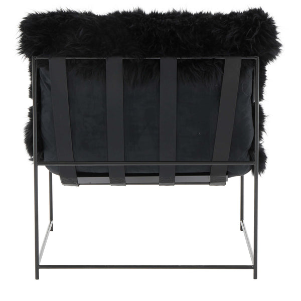 Home Fashion Kimi Sheepskin Chair Black