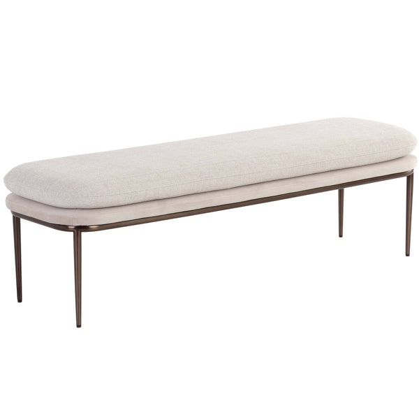 home fashion Koffi Bench Meg Taupe/Chacha Cream