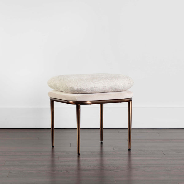 Home Fashion Koffi Stool Meg Taupe/Chacha Cream