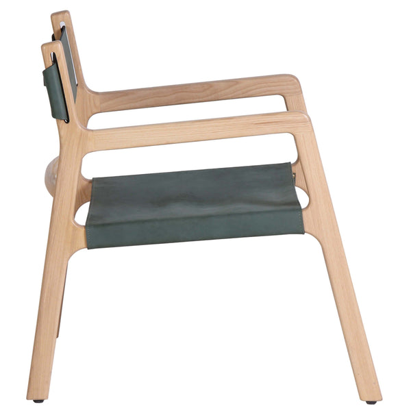 Home Fashion Kolding Leather Chair Seagrass Green