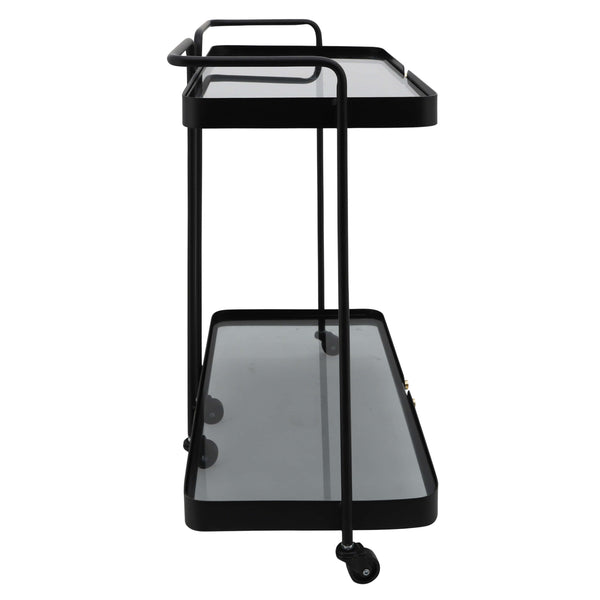Home Fashion Layered Bar Cart Black
