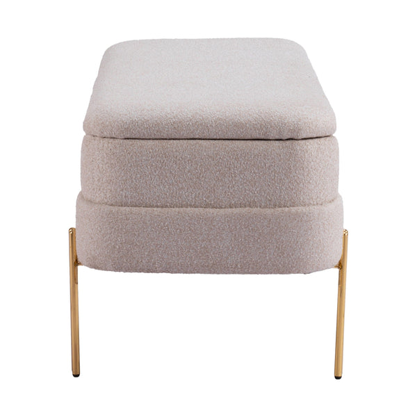 Home Fashion Lebreton Storage Bench Oatmeal Beige