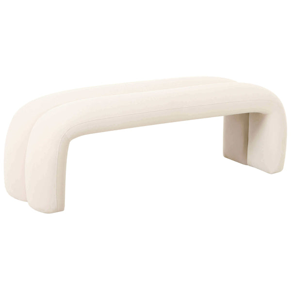 home fashion Leigh Channeled Bench Cream