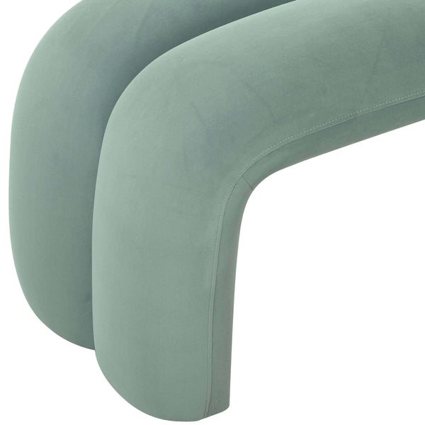 Home Fashion Leigh Channeled Bench Green