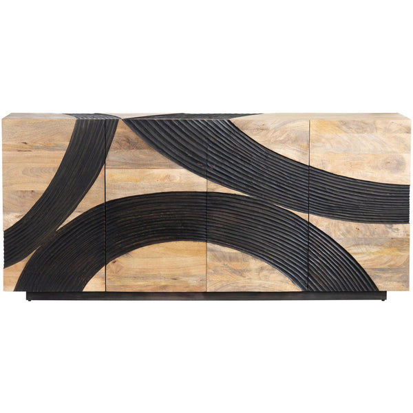 Home Fashion Lennox 4 Door Sideboard Natural