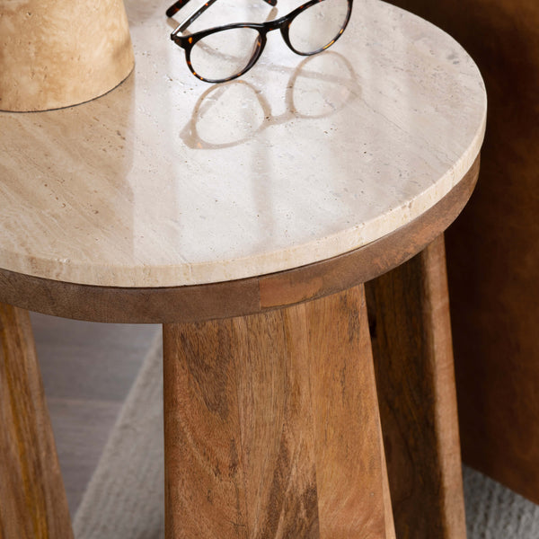 Home Fashion Liam Accent Table Brown