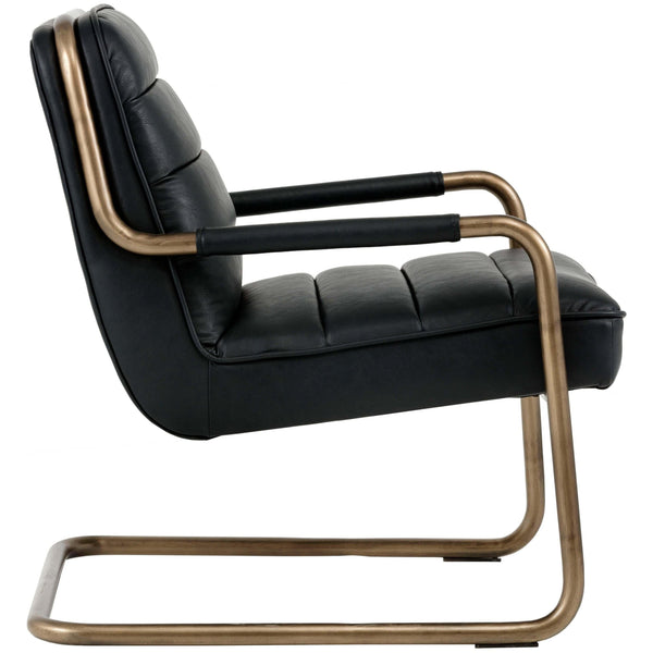 Home Fashion Lincoln Lounge Chair Vintage Black