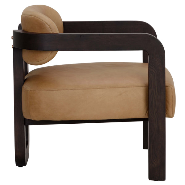 Home Fashion Madrone Leather Chair Ludlow Sesame