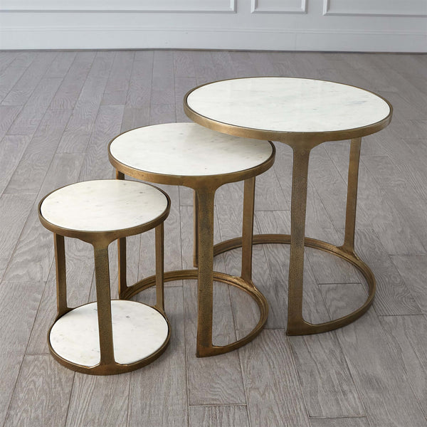 Home Fashion Marble Top Nesting Tables Set Of 3