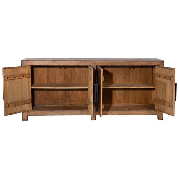 Home Fashion Merwin 4 Door Sideboard Medium Brown