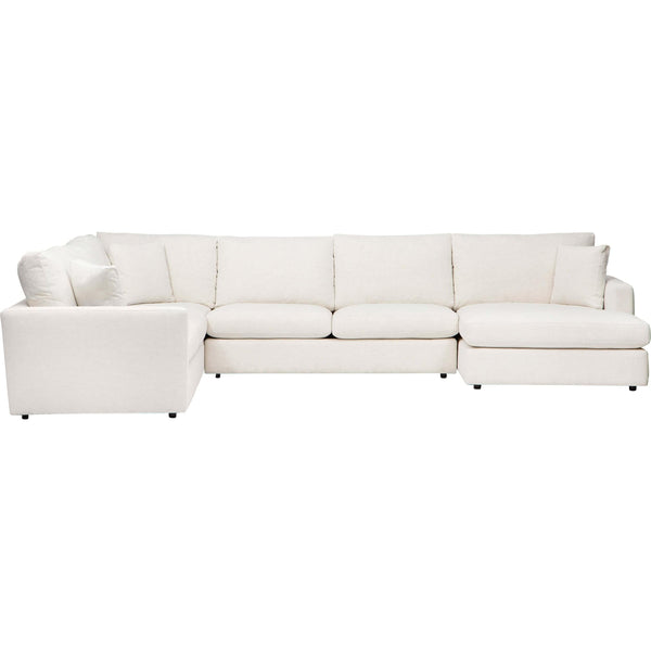Home Fashion Miller 4 Piece Sectional Nomad Snow
