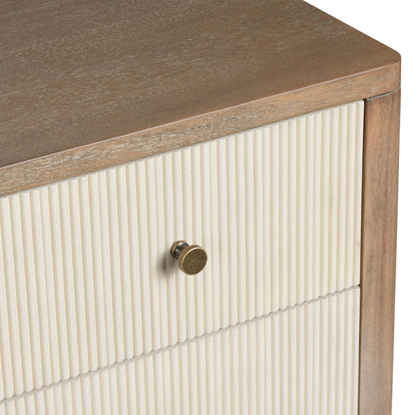 Home Fashion Montclair 3 Drawer Chest Cream