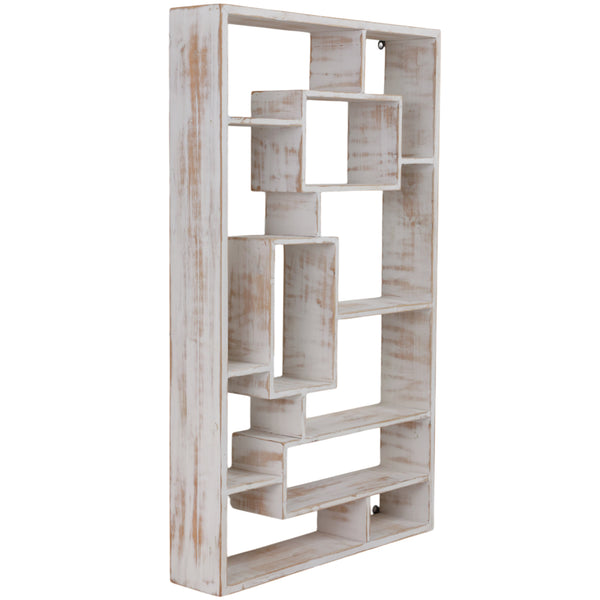 Home Fashion Multi-Tier Wall Shelf White Wash