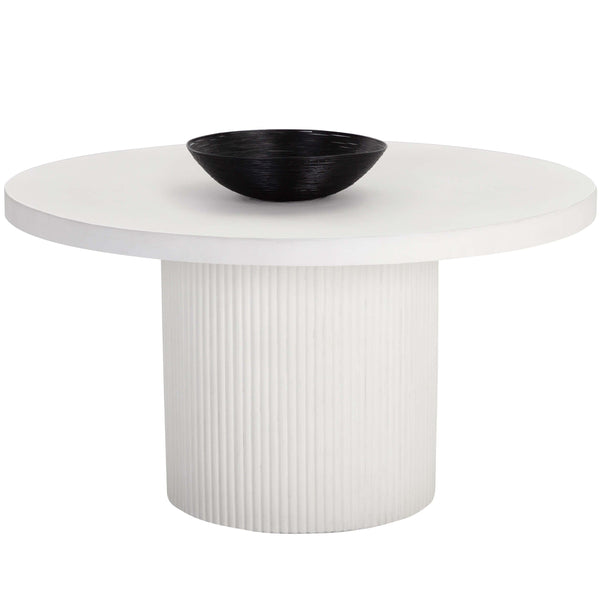 Home Fashion Nicolette 55" Round Dining Table White